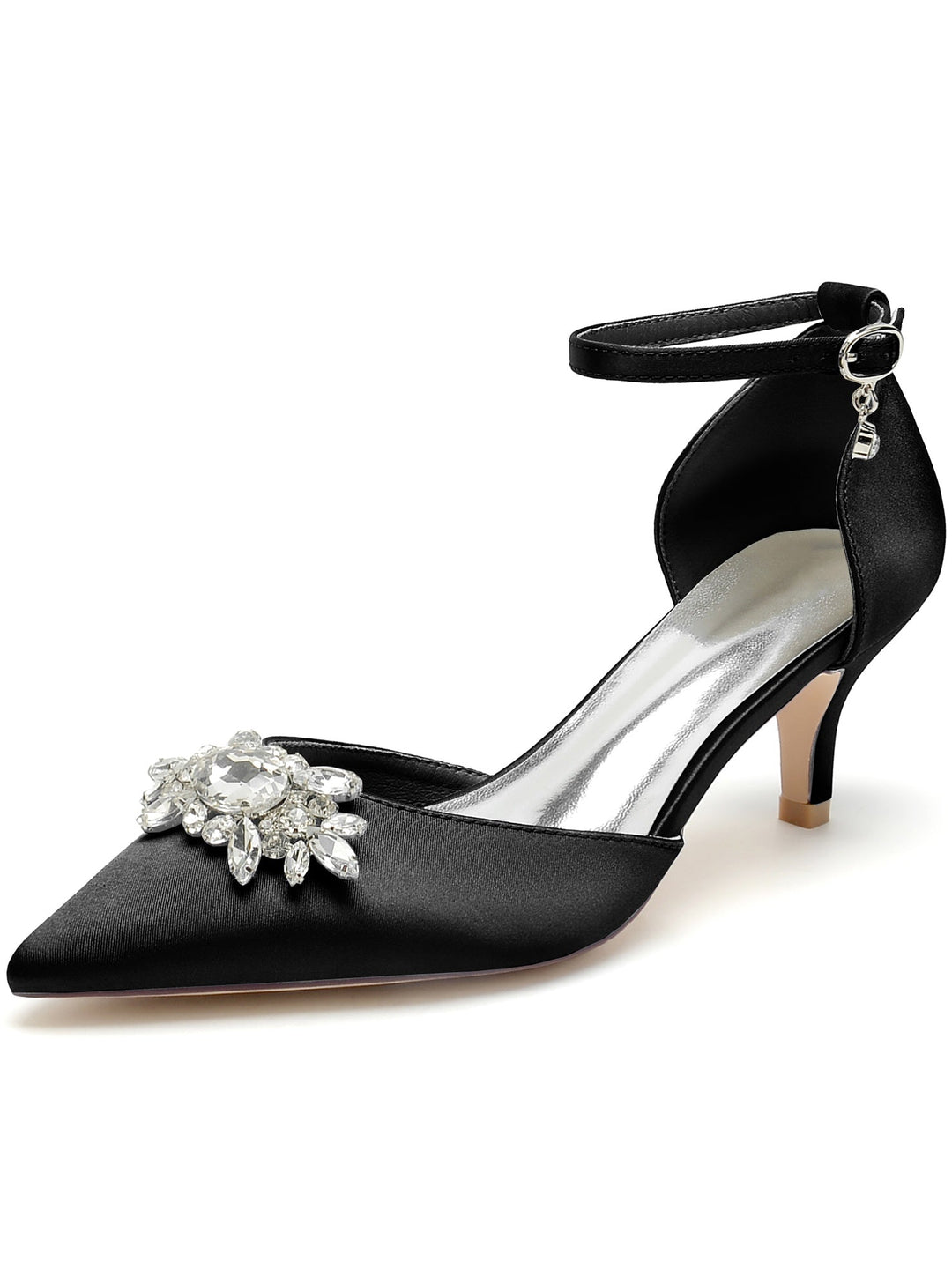 Women's Wedding Shoes Rhinestone High Heel Pointed Toe Bridal Shoes