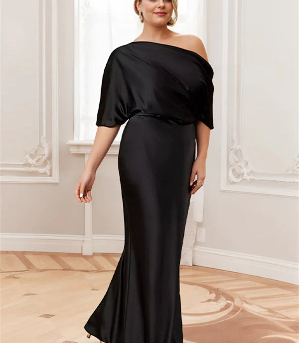 Sheath/Column One-Shoulder Floor-Length Mother of the Bride Dresses