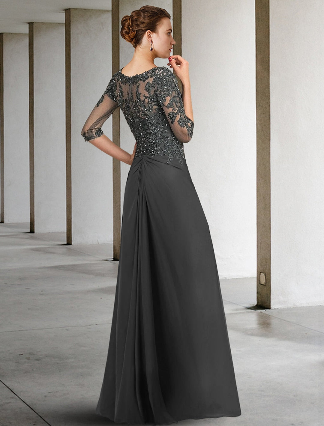 A-Line/Princess Square Neck Floor-Length Mother of the Bride Dresses