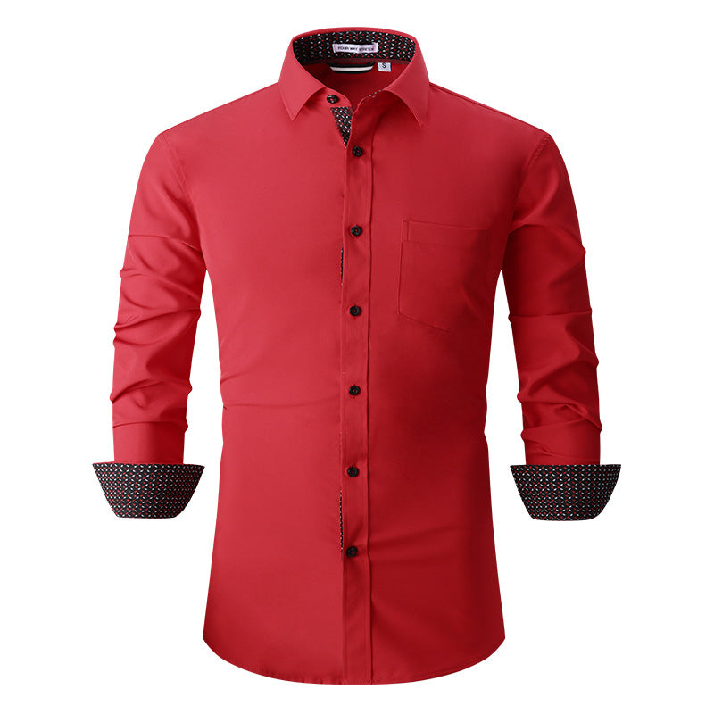 Men's Classic Long Sleeves Solid Colour Shirt