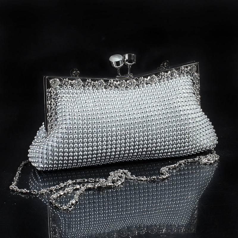 Cat's Eye Diamond-Encrusted Aluminum Sheet Clutch Bags