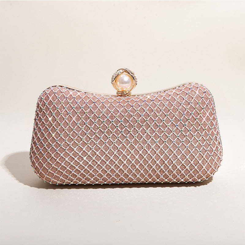 Imitation Diamond One-Shoulder Cross-Body Clutch Bags