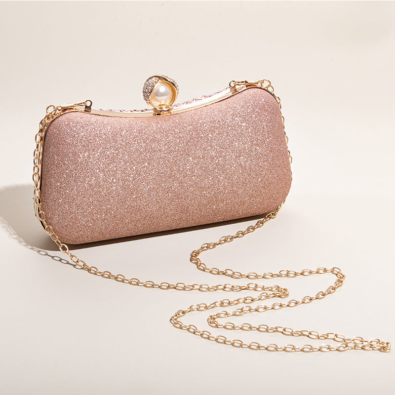 Imitation Diamond One-Shoulder Cross-Body Clutch Bags