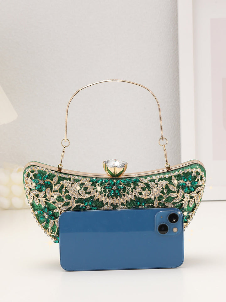 Imitation Diamond Extravagant Heavy Industry Clutch Bags