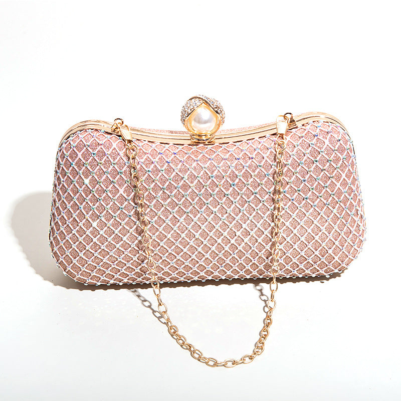 Imitation Diamond One-Shoulder Cross-Body Clutch Bags