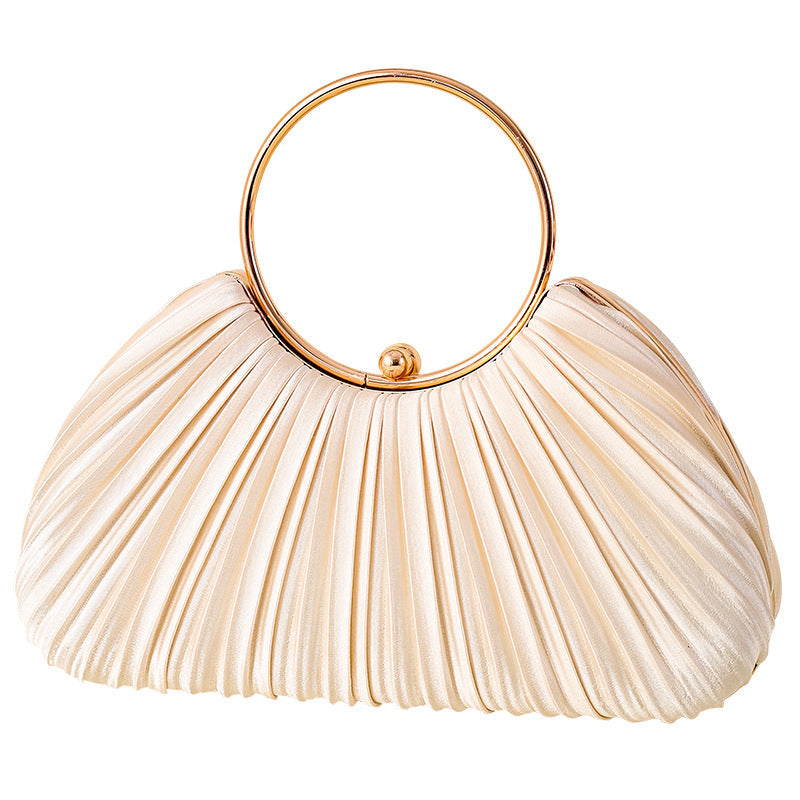 Pleated Ring Clutch Hand Bags