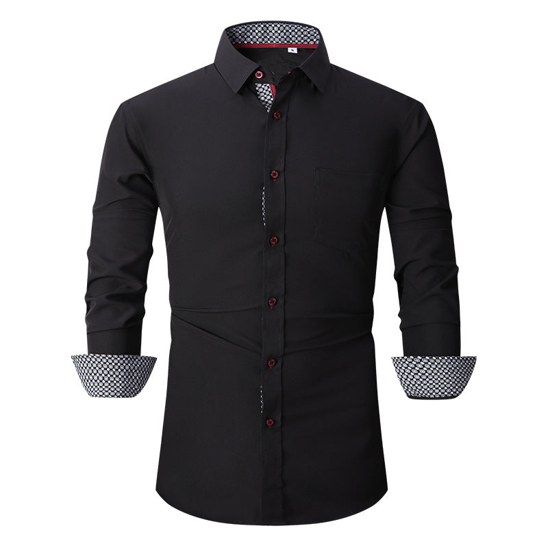 Men's Classic Long Sleeves Solid Colour Shirt