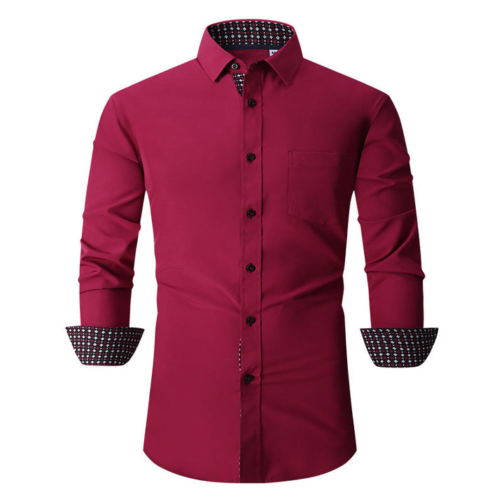 Men's Classic Long Sleeves Solid Colour Shirt