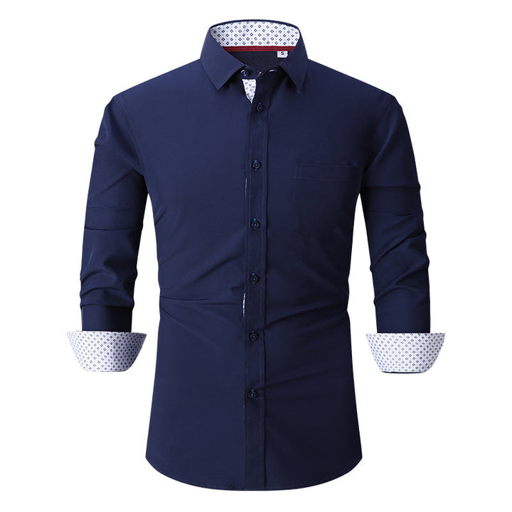 Men's Classic Long Sleeves Solid Colour Shirt