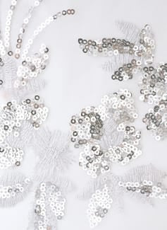 A-Line/Princess Scoop Plus Size Mother of the Bride Dresses Lace Sequins 3/4 Sleeves Floor Length