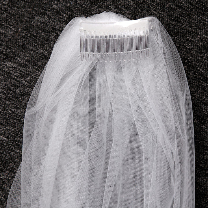 One-tier Cute Wedding Veil Cathedral Veils with Appliques