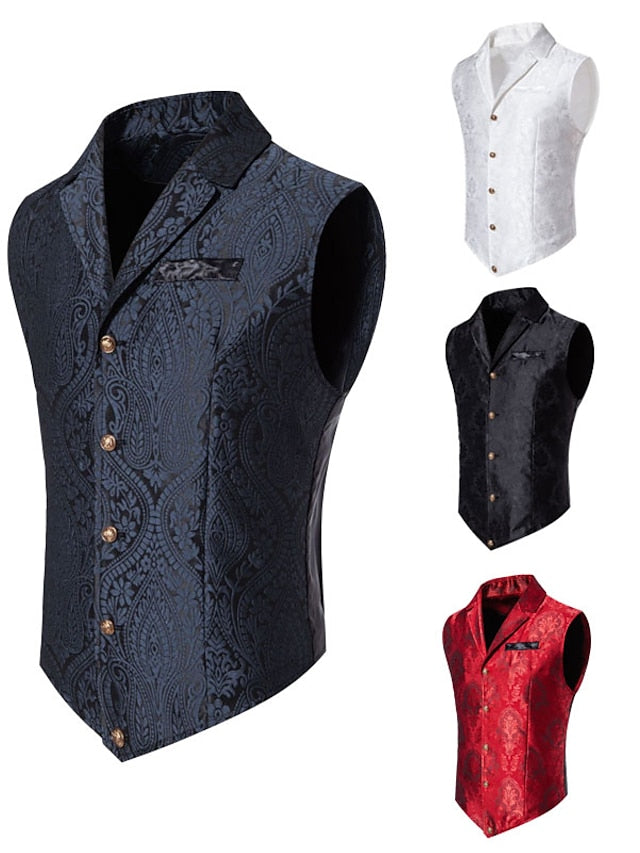 Men's Steampunk Single Breasted Five-buttons Vest