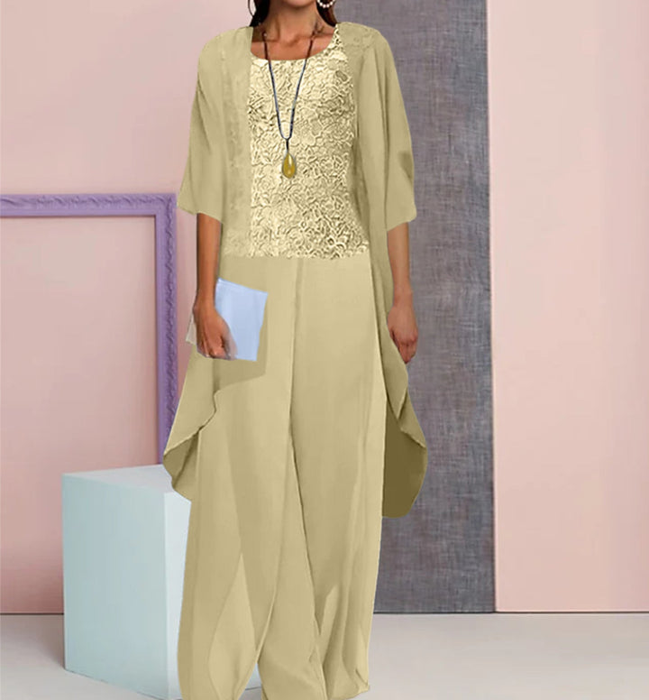 Chiffon Mother of the Bride Pantsuits with Jacket