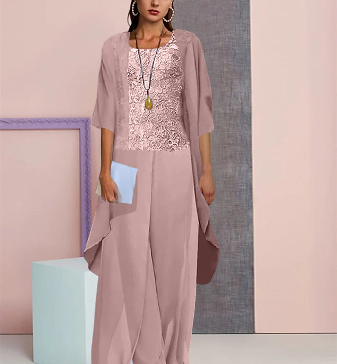 Chiffon Mother of the Bride Pantsuits with Jacket