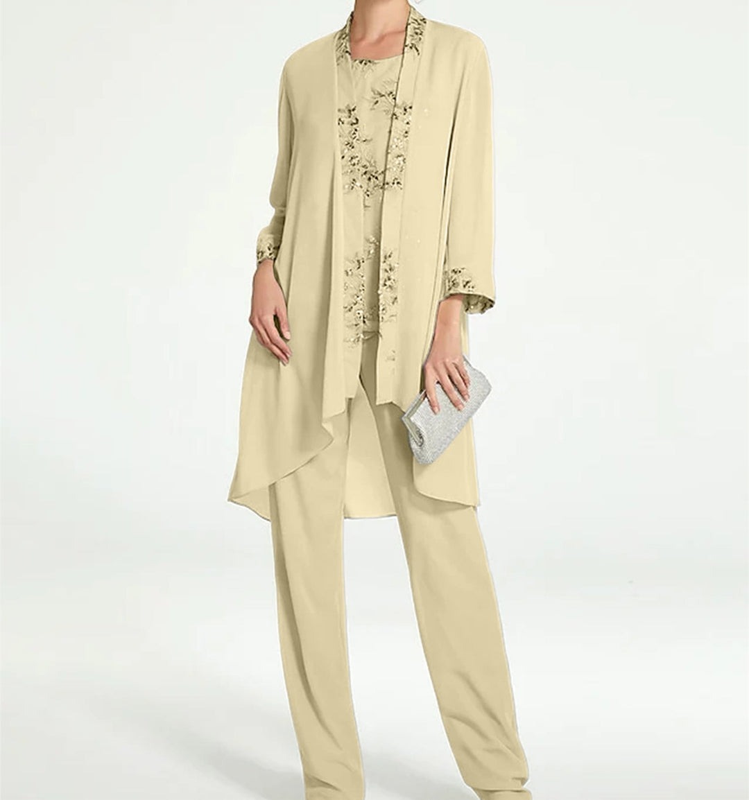 Chiffon Mother of the Bride Pantsuits with Jacket