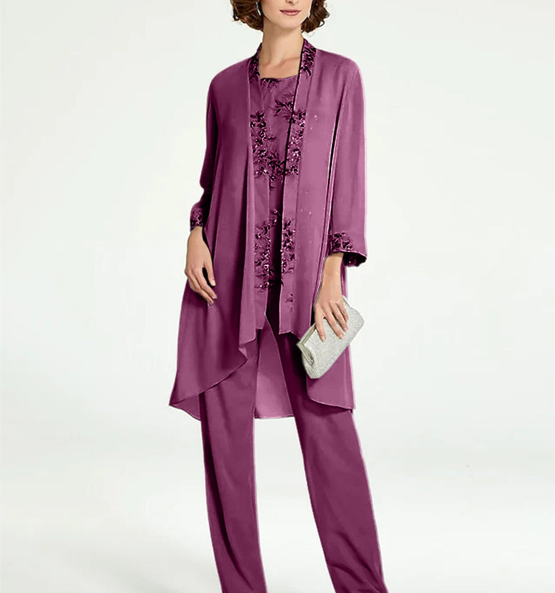 Chiffon Mother of the Bride Pantsuits with Jacket