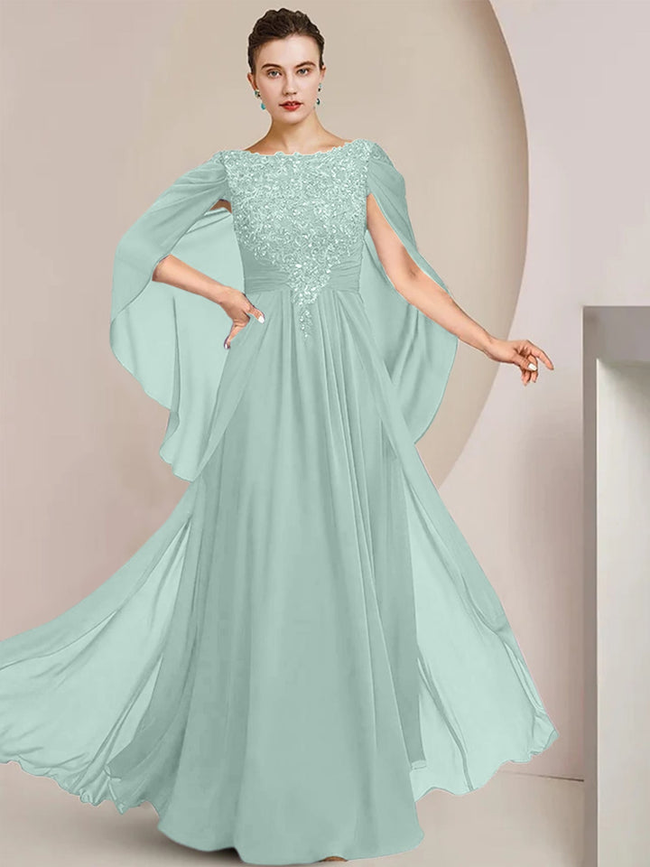 A-Line/Princess Scoop Floor-Length Mother of the Bride Dresses