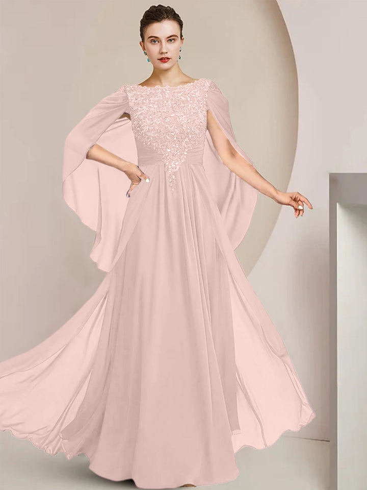 A-Line/Princess Scoop Floor-Length Mother of the Bride Dresses