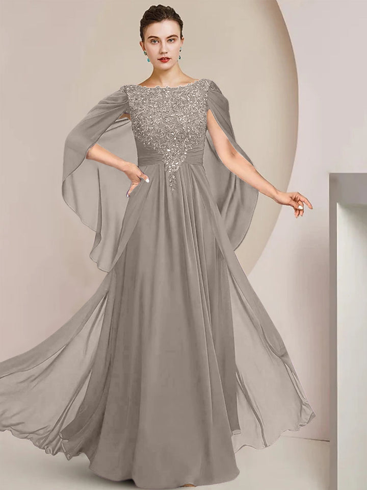 A-Line/Princess Scoop Floor-Length Mother of the Bride Dresses