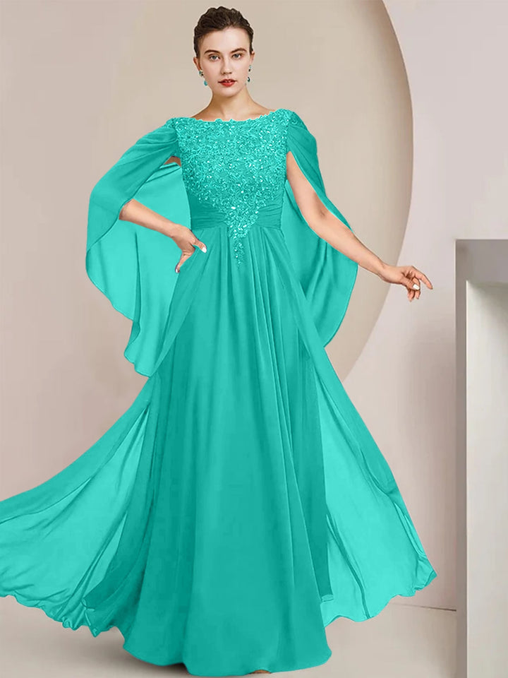 A-Line/Princess Scoop Floor-Length Mother of the Bride Dresses