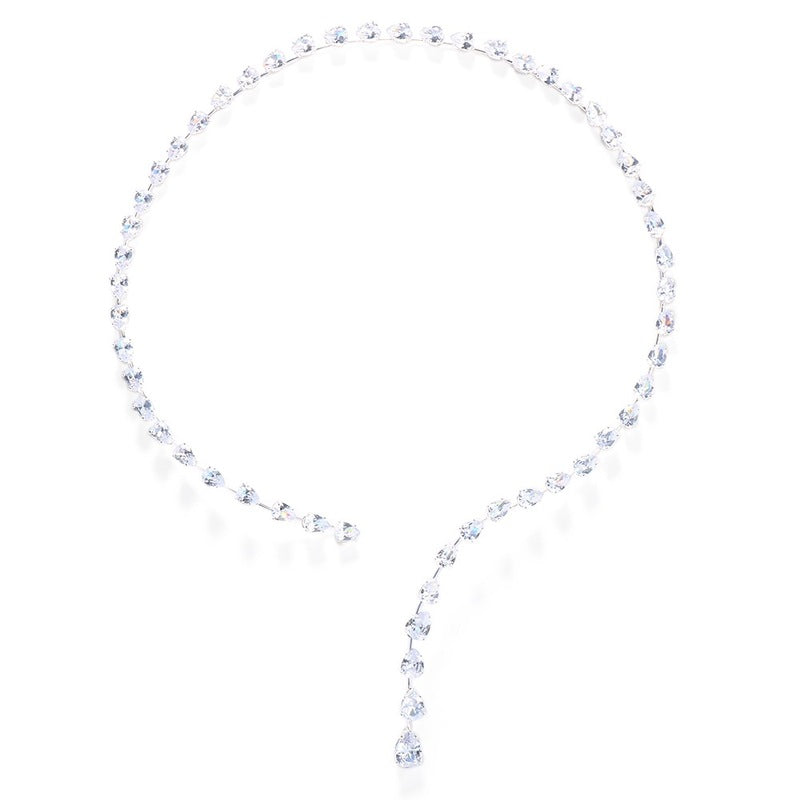 Stylish Cubic Zirconia Collar Necklace