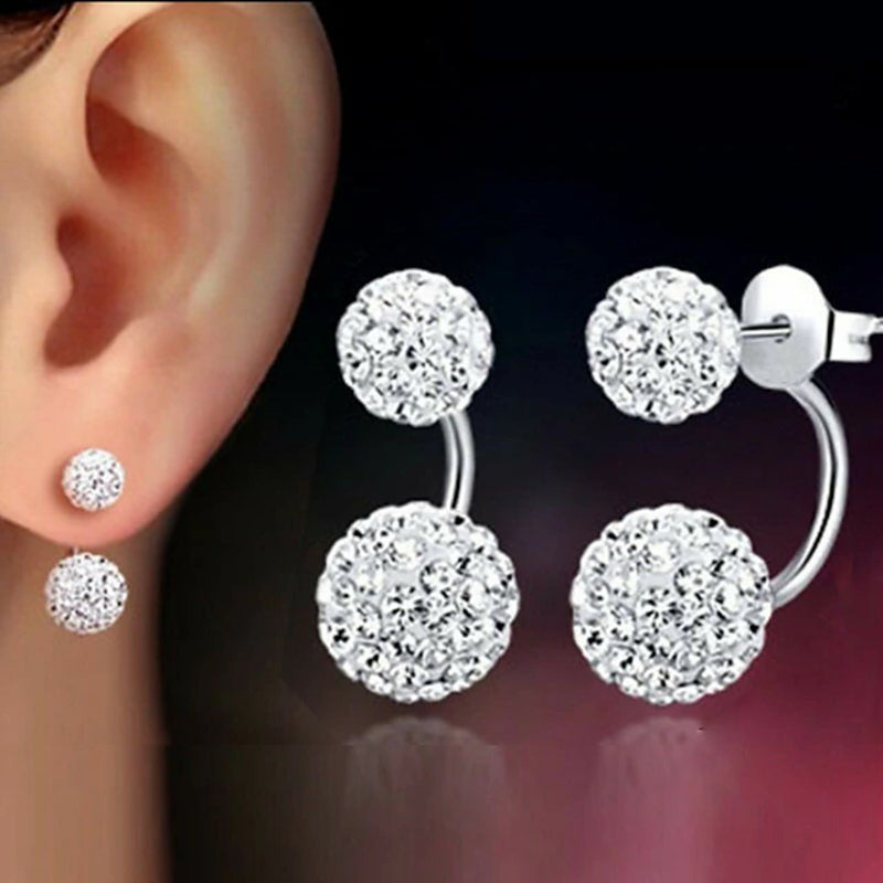 Classic Round Cut Rhinestone Stud Earrings