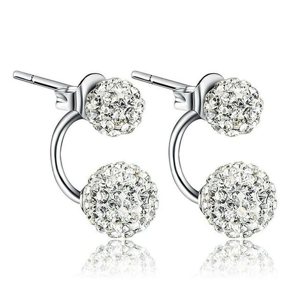 Classic Round Cut Rhinestone Stud Earrings