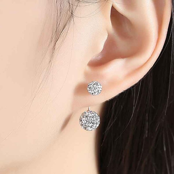 Classic Round Cut Rhinestone Stud Earrings