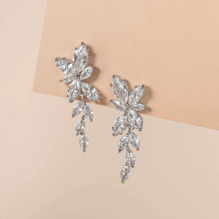 Elegant Marquise Zircon Drop Earrings