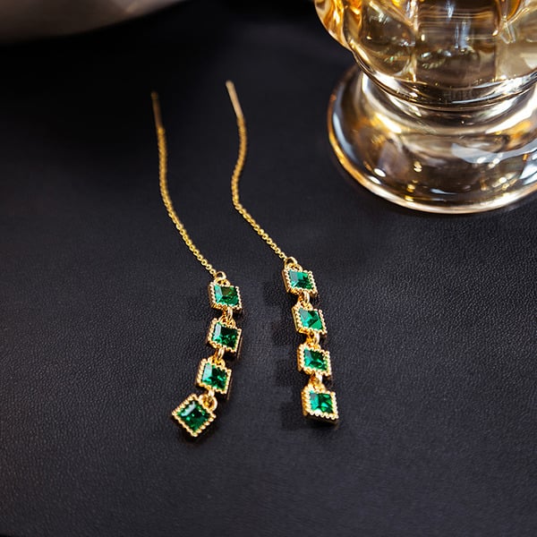 Elegant Rhinestone Dangle Earrings