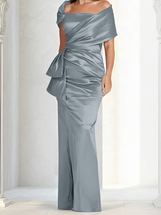 Sheath/Column Off-the-Shoulder Floor-Length Mother of the Bride Dresses