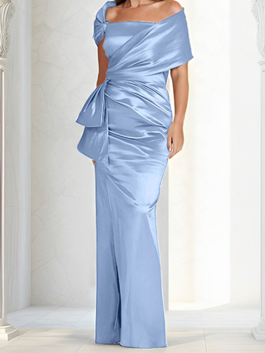 Sheath/Column Off-the-Shoulder Floor-Length Mother of the Bride Dresses