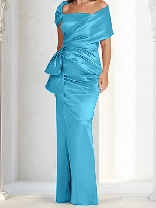 Sheath/Column Off-the-Shoulder Floor-Length Mother of the Bride Dresses