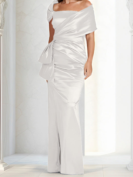 Sheath/Column Off-the-Shoulder Floor-Length Mother of the Bride Dresses