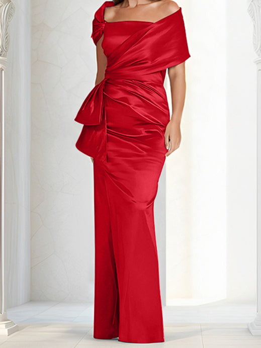 Sheath/Column Off-the-Shoulder Floor-Length Mother of the Bride Dresses