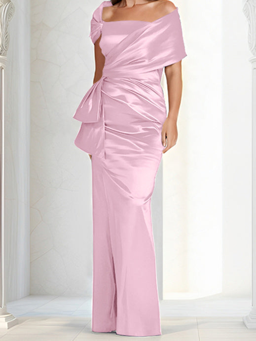 Sheath/Column Off-the-Shoulder Floor-Length Mother of the Bride Dresses