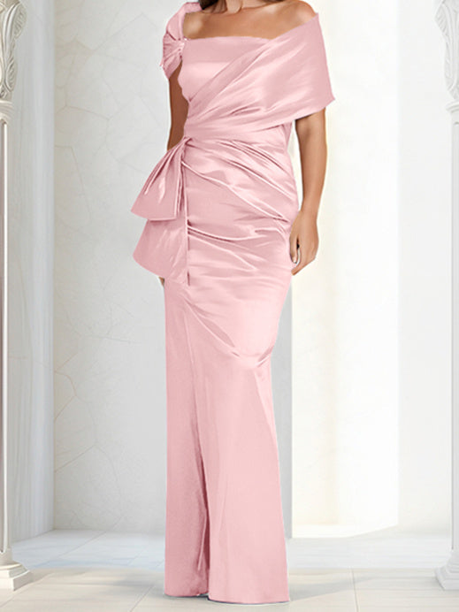 Sheath/Column Off-the-Shoulder Floor-Length Mother of the Bride Dresses