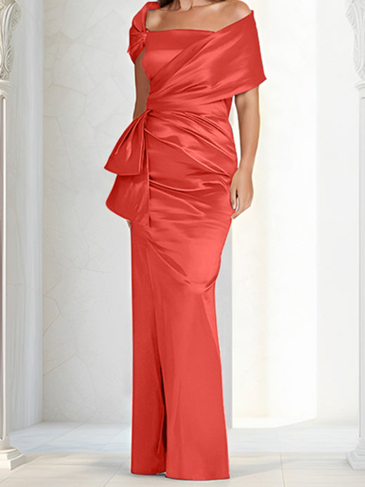 Sheath/Column Off-the-Shoulder Floor-Length Mother of the Bride Dresses