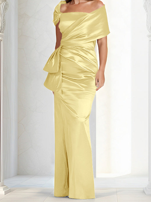 Sheath/Column Off-the-Shoulder Floor-Length Mother of the Bride Dresses