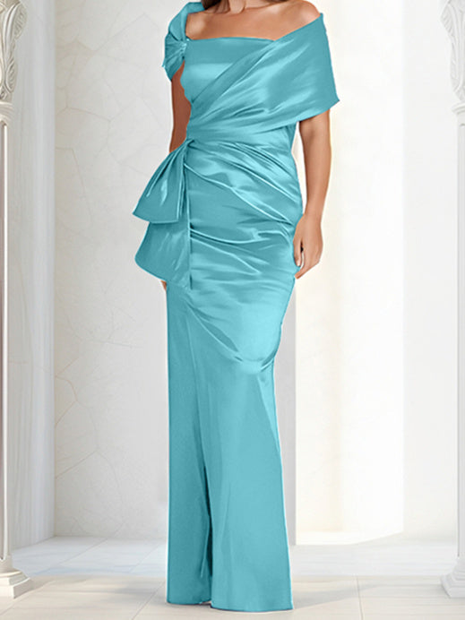 Sheath/Column Off-the-Shoulder Floor-Length Mother of the Bride Dresses