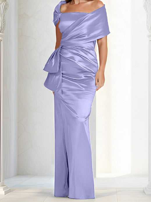 Sheath/Column Off-the-Shoulder Floor-Length Mother of the Bride Dresses