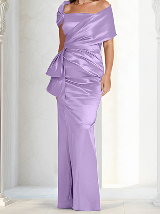 Sheath/Column Off-the-Shoulder Floor-Length Mother of the Bride Dresses