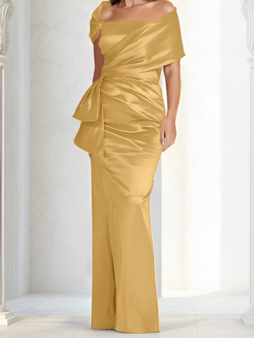 Sheath/Column Off-the-Shoulder Floor-Length Mother of the Bride Dresses