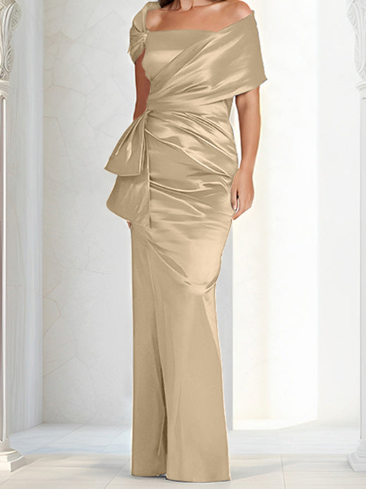 Sheath/Column Off-the-Shoulder Floor-Length Mother of the Bride Dresses