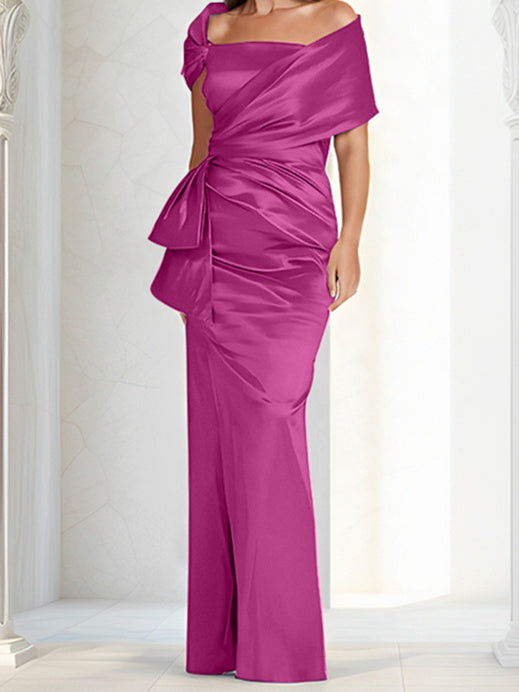 Sheath/Column Off-the-Shoulder Floor-Length Mother of the Bride Dresses