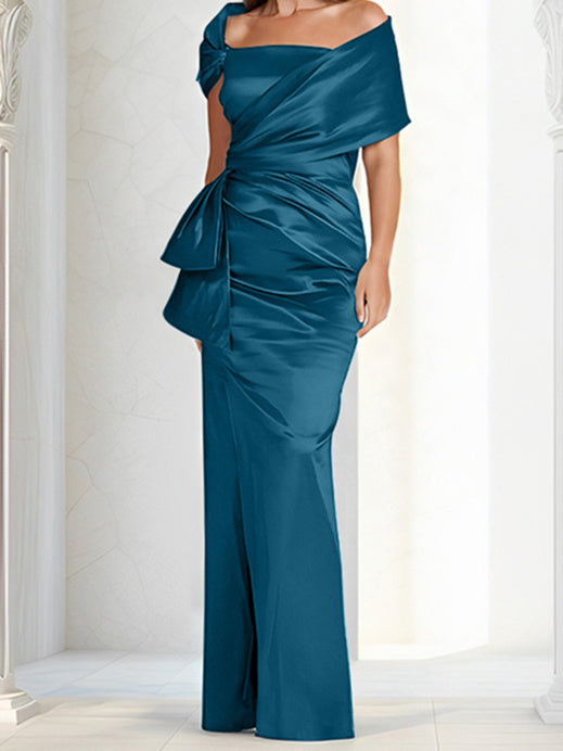 Sheath/Column Off-the-Shoulder Floor-Length Mother of the Bride Dresses