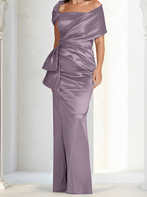 Sheath/Column Off-the-Shoulder Floor-Length Mother of the Bride Dresses