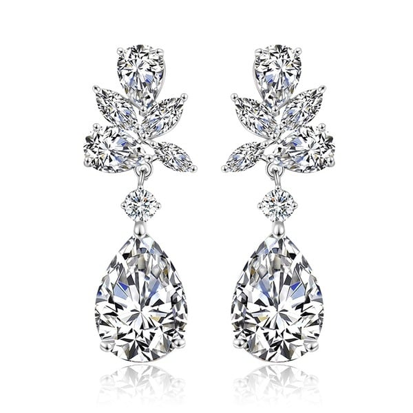 Exquisite Pear Rhinestone Drop Earrings