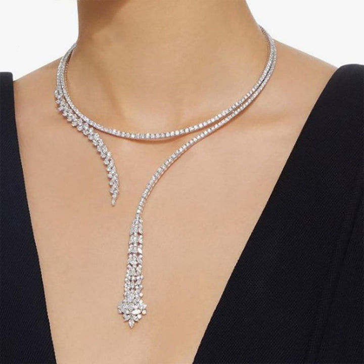 Luxurious Rhinestone Collar Necklace