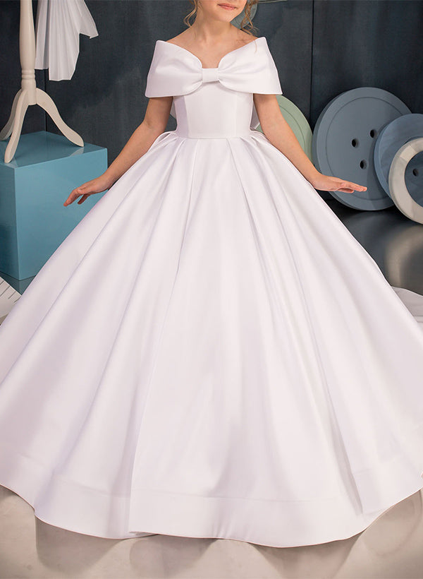 A-Line/Princess Girl Dresses with Bowknot